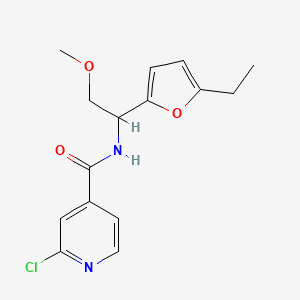 molecular formula C15H17ClN2O3 B2643681 2-Chloro-N-[1-(5-ethylfuran-2-YL)-2-methoxyethyl]pyridine-4-carboxamide CAS No. 1436140-76-9