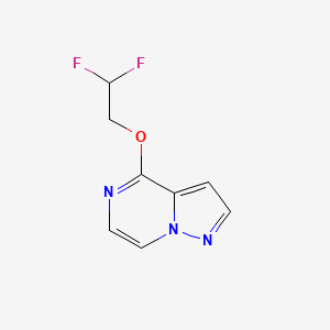 molecular formula C8H7F2N3O B2643687 4-(2,2-Difluoroethoxy)pyrazolo[1,5-a]pyrazine CAS No. 2202505-88-0