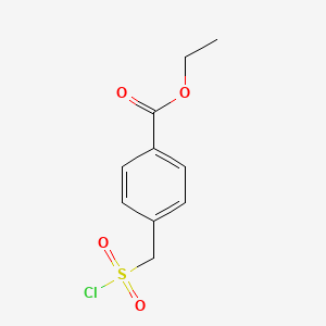 molecular formula C10H11ClO4S B2643694 Ethyl 4-[(chlorosulfonyl)methyl]benzoate CAS No. 446847-82-1