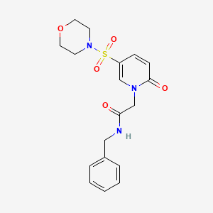 molecular formula C18H21N3O5S B2643701 N-benzyl-2-[5-(morpholine-4-sulfonyl)-2-oxo-1,2-dihydropyridin-1-yl]acetamide CAS No. 1251594-08-7