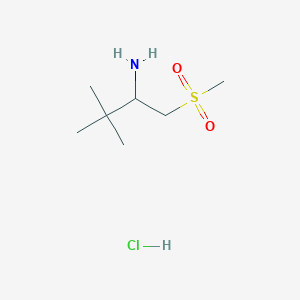 molecular formula C7H18ClNO2S B2643771 3,3-Dimethyl-1-methylsulfonylbutan-2-amine;hydrochloride CAS No. 2260936-05-6