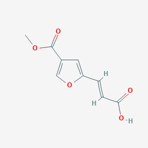 molecular formula C9H8O5 B2643779 (2E)-3-[4-(methoxycarbonyl)furan-2-yl]prop-2-enoic acid CAS No. 2060522-85-0