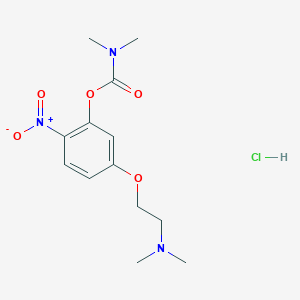 B2643811 5-(2-(Dimethylamino)ethoxy)-2-nitrophenyl dimethylcarbamate hydrochloride CAS No. 2227556-18-3
