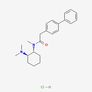 molecular formula C23H31ClN2O B2643833 N-[2-(dimethylamino)cyclohexyl]-N-methyl-trans-[1,1'-biphenyl]-4-acetamide,monohydrochloride CAS No. 67197-94-8