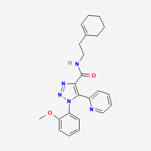 molecular formula C23H25N5O2 B2643836 N-[2-(cyclohex-1-en-1-yl)ethyl]-1-(2-methoxyphenyl)-5-(pyridin-2-yl)-1H-1,2,3-triazole-4-carboxamide CAS No. 1396686-55-7