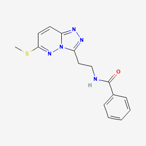 molecular formula C15H15N5OS B2643839 N-(2-(6-(methylthio)-[1,2,4]triazolo[4,3-b]pyridazin-3-yl)ethyl)benzamide CAS No. 872988-20-0