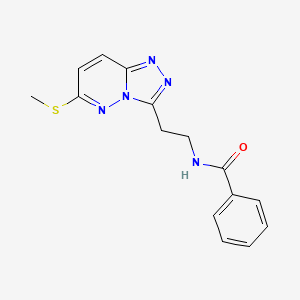 B2643839 N-[2-(6-methylsulfanyl-[1,2,4]triazolo[4,3-b]pyridazin-3-yl)ethyl]benzamide CAS No. 872988-20-0
