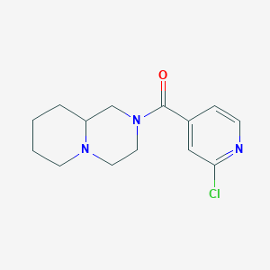 molecular formula C14H18ClN3O B2643868 2-chloro-4-{octahydro-1H-pyrido[1,2-a]piperazine-2-carbonyl}pyridine CAS No. 1183781-44-3