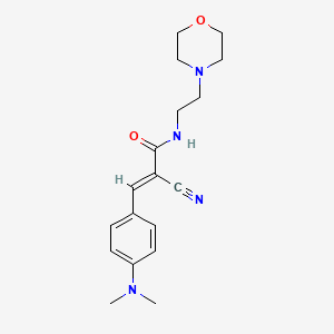 molecular formula C18H24N4O2 B2643886 (2E)-2-cyano-3-[4-(dimethylamino)phenyl]-N-[2-(morpholin-4-yl)ethyl]prop-2-enamide CAS No. 380575-10-0