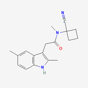 molecular formula C18H21N3O B2643889 N-(1-cyanocyclobutyl)-2-(2,5-dimethyl-1H-indol-3-yl)-N-methylacetamide CAS No. 1355730-24-3