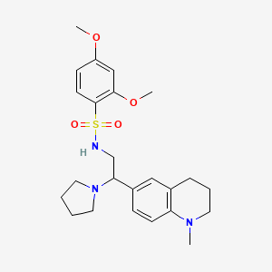 2,4-dimethoxy-N-(2-(1-methyl-1,2,3,4-tetrahydroquinolin-6-yl)-2-(pyrrolidin-1-yl)ethyl)benzenesulfonamide