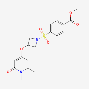 Methyl 4-((3-((1,6-dimethyl-2-oxo-1,2-dihydropyridin-4-yl)oxy)azetidin-1-yl)sulfonyl)benzoate