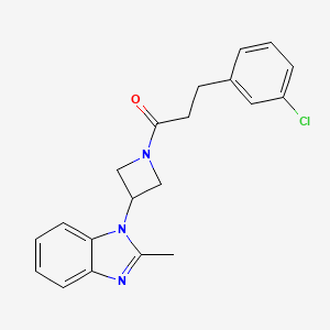3-(3-Chlorophenyl)-1-[3-(2-methylbenzimidazol-1-yl)azetidin-1-yl]propan-1-one