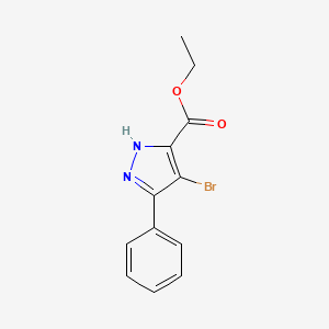 molecular formula C12H11BrN2O2 B2643946 Ethyl 4-bromo-3-phenyl-1H-pyrazole-5-carboxylate CAS No. 179110-53-3