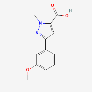 B2643974 3-(3-methoxyphenyl)-1-methyl-1H-pyrazole-5-carboxylic acid CAS No. 1022575-47-8
