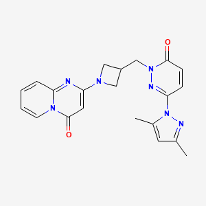 6-(3,5-dimethyl-1H-pyrazol-1-yl)-2-[(1-{4-oxo-4H-pyrido[1,2-a]pyrimidin-2-yl}azetidin-3-yl)methyl]-2,3-dihydropyridazin-3-one