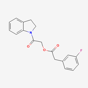 2-(Indolin-1-yl)-2-oxoethyl 2-(3-fluorophenyl)acetate