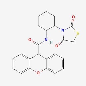 molecular formula C23H22N2O4S B2644030 N-[2-(2,4-dioxo-1,3-thiazolidin-3-yl)cyclohexyl]-9H-xanthene-9-carboxamide CAS No. 1206996-06-6