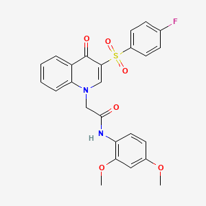 N-(2,4-dimethoxyphenyl)-2-[3-(4-fluorophenyl)sulfonyl-4-oxoquinolin-1-yl]acetamide
