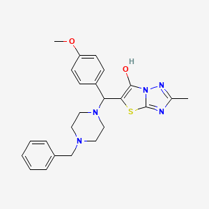 5-((4-Benzylpiperazin-1-yl)(4-methoxyphenyl)methyl)-2-methylthiazolo[3,2-b][1,2,4]triazol-6-ol