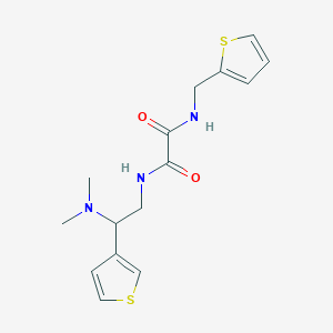 molecular formula C15H19N3O2S2 B2644075 N1-(2-(dimethylamino)-2-(thiophen-3-yl)ethyl)-N2-(thiophen-2-ylmethyl)oxalamide CAS No. 946328-38-7