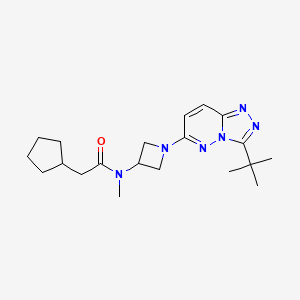molecular formula C20H30N6O B2644087 N-(1-{3-tert-butyl-[1,2,4]triazolo[4,3-b]pyridazin-6-yl}azetidin-3-yl)-2-cyclopentyl-N-methylacetamide CAS No. 2197551-44-1