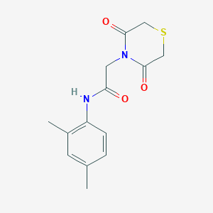 molecular formula C14H16N2O3S B2644088 N-(2,4-dimethylphenyl)-2-(3,5-dioxothiomorpholin-4-yl)acetamide CAS No. 868215-08-1