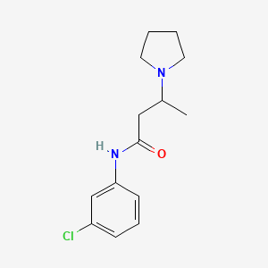 molecular formula C14H19ClN2O B2644104 N-(3-chlorophenyl)-3-(1-pyrrolidinyl)butanamide CAS No. 478078-02-3