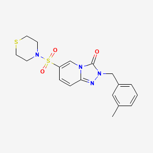 molecular formula C18H20N4O3S2 B2644115 2-(3-methylbenzyl)-6-(thiomorpholinosulfonyl)-[1,2,4]triazolo[4,3-a]pyridin-3(2H)-one CAS No. 1251698-99-3