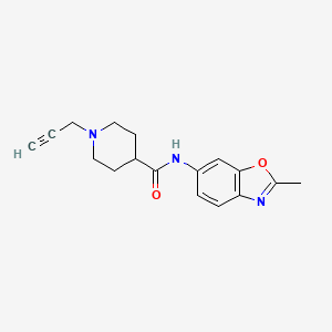 molecular formula C17H19N3O2 B2644139 N-(2-Methyl-1,3-benzoxazol-6-yl)-1-prop-2-ynylpiperidine-4-carboxamide CAS No. 1427925-75-4