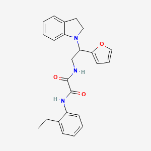 molecular formula C24H25N3O3 B2644150 N1-(2-ethylphenyl)-N2-(2-(furan-2-yl)-2-(indolin-1-yl)ethyl)oxalamide CAS No. 898416-48-3