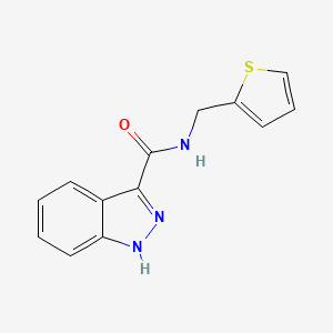 molecular formula C13H11N3OS B2644157 N-(thiophen-2-ylmethyl)-1H-indazole-3-carboxamide 