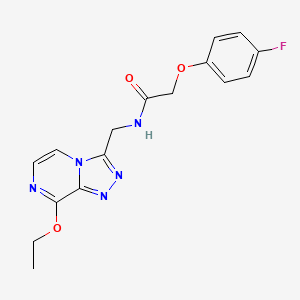molecular formula C16H16FN5O3 B2644178 N-((8-ethoxy-[1,2,4]triazolo[4,3-a]pyrazin-3-yl)methyl)-2-(4-fluorophenoxy)acetamide CAS No. 2034598-77-9