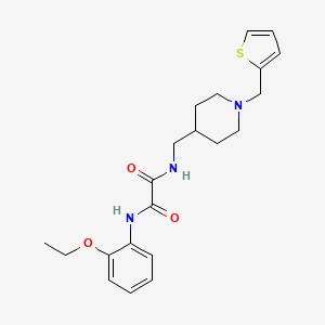 molecular formula C21H27N3O3S B2644201 N'-(2-ethoxyphenyl)-N-({1-[(thiophen-2-yl)methyl]piperidin-4-yl}methyl)ethanediamide CAS No. 953206-61-6