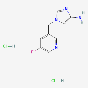 1-[(5-Fluoropyridin-3-yl)methyl]imidazol-4-amine;dihydrochloride