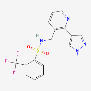 N-((2-(1-methyl-1H-pyrazol-4-yl)pyridin-3-yl)methyl)-2-(trifluoromethyl)benzenesulfonamide