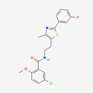 5-chloro-N-{2-[2-(3-fluorophenyl)-4-methyl-1,3-thiazol-5-yl]ethyl}-2-methoxybenzamide