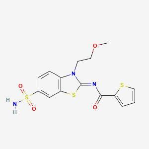(Z)-N-(3-(2-methoxyethyl)-6-sulfamoylbenzo[d]thiazol-2(3H)-ylidene)thiophene-2-carboxamide