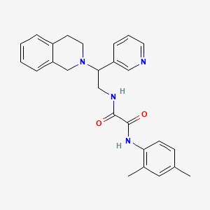 molecular formula C26H28N4O2 B2644242 N-(2,4-dimethylphenyl)-N'-[2-(pyridin-3-yl)-2-(1,2,3,4-tetrahydroisoquinolin-2-yl)ethyl]ethanediamide CAS No. 903257-49-8