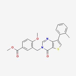 methyl 4-methoxy-3-{[7-(2-methylphenyl)-4-oxothieno[3,2-d]pyrimidin-3(4H)-yl]methyl}benzoate