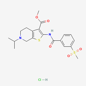 Methyl 6-isopropyl-2-(3-(methylsulfonyl)benzamido)-4,5,6,7-tetrahydrothieno[2,3-c]pyridine-3-carboxylate hydrochloride