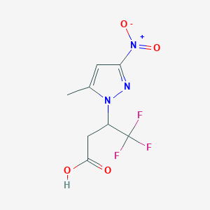 4,4,4-Trifluoro-3-(5-methyl-3-nitropyrazol-1-yl)butanoic acid