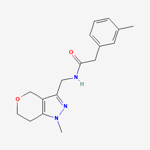 molecular formula C17H21N3O2 B2644264 N-({1-methyl-1H,4H,6H,7H-pyrano[4,3-c]pyrazol-3-yl}methyl)-2-(3-methylphenyl)acetamide CAS No. 1797086-40-8