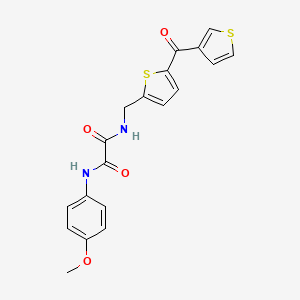 molecular formula C19H16N2O4S2 B2644283 N'-(4-methoxyphenyl)-N-{[5-(thiophene-3-carbonyl)thiophen-2-yl]methyl}ethanediamide CAS No. 1797965-01-5
