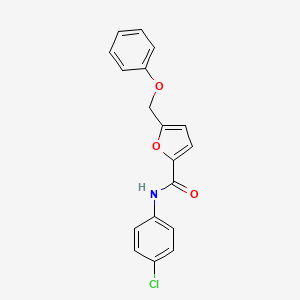 molecular formula C18H14ClNO3 B2644291 N-(4-chlorophenyl)-5-(phenoxymethyl)furan-2-carboxamide CAS No. 862389-92-2