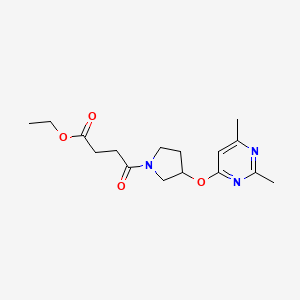 Ethyl 4-{3-[(2,6-dimethylpyrimidin-4-yl)oxy]pyrrolidin-1-yl}-4-oxobutanoate