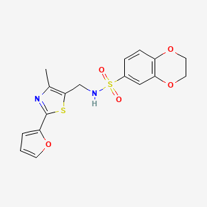 N-((2-(furan-2-yl)-4-methylthiazol-5-yl)methyl)-2,3-dihydrobenzo[b][1,4]dioxine-6-sulfonamide