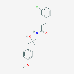 3-(3-chlorophenyl)-N-(2-hydroxy-3-(4-methoxyphenyl)-2-methylpropyl)propanamide