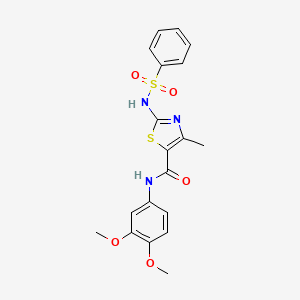 N-(3,4-dimethoxyphenyl)-4-methyl-2-(phenylsulfonamido)thiazole-5-carboxamide