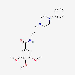 molecular formula C23H31N3O4 B2644313 3,4,5-trimethoxy-N-[3-(4-phenylpiperazin-1-yl)propyl]benzamide CAS No. 95293-49-5